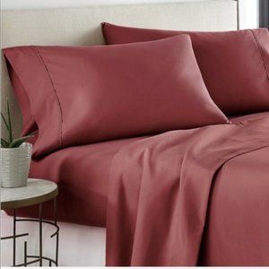 Bamboo Sheets 6 piece set King Burgundy